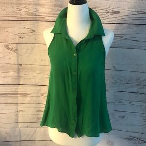 🐡2/$22 Parker silk button up shirt